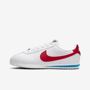 Nike Kids' Cortez Classic White and Red Sneakers Kids Size 5 Unisex EUC